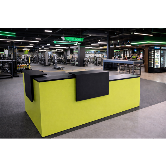 Lada Recepcyjna Narożna Recepcja HPL Fitness Fluo